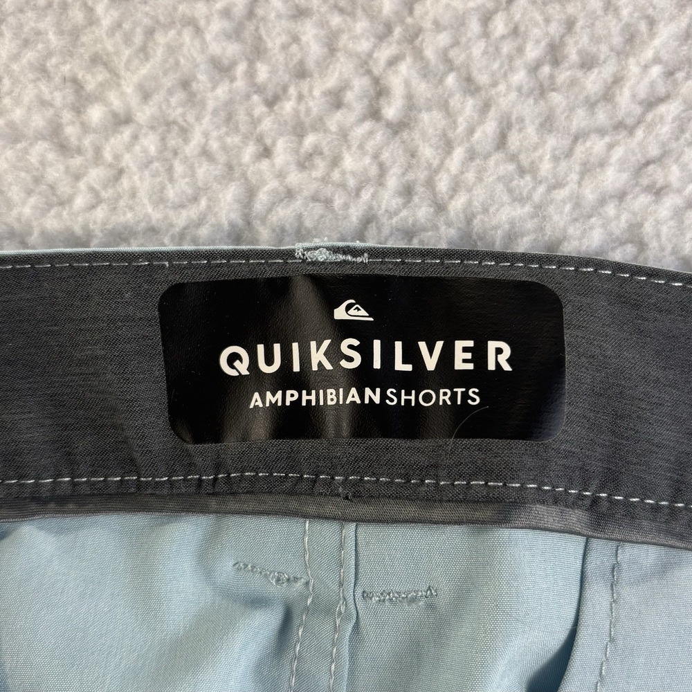 Quiksilver Amphibian Shorts Mens 36 Light Blue Hybrid Board Shorts Quick Dry 9in - Picture 2 of 10